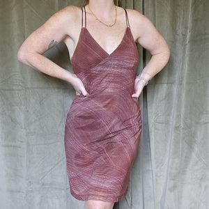 Y2k Mobwife McBling Vampire Opera Burgundy Metallic Strappy Cocktail Mini Dress